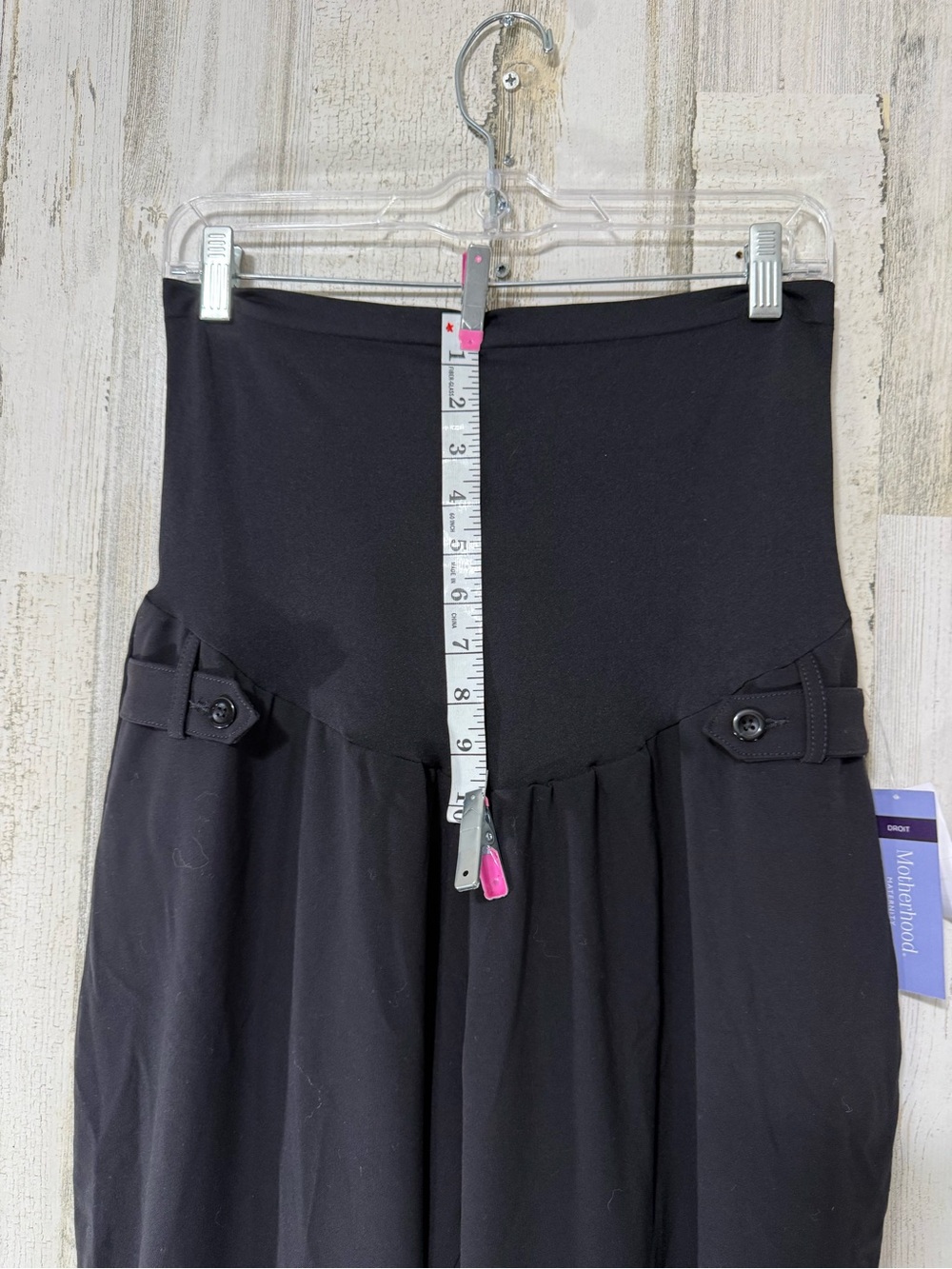 Motherhood Maternity Black Wide-Leg High-Waist Maternity Pants - Picture 11 of 14